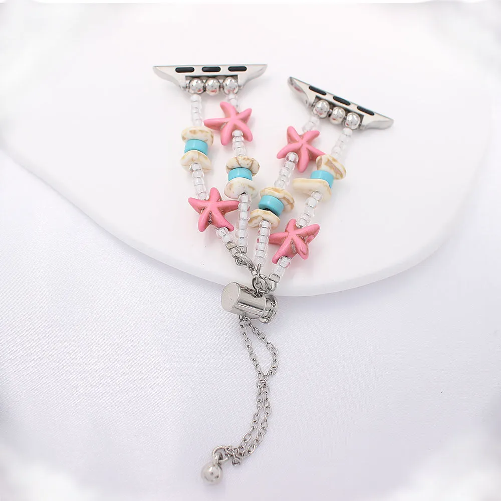 Beachy Bliss Starfish Steel Bracelet Band For Apple Watch Two Colors Available
