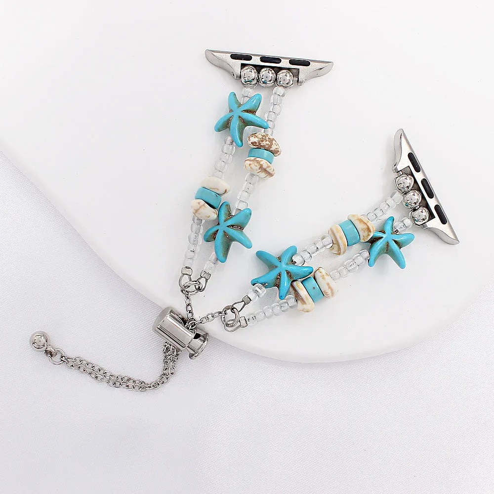 Beachy Bliss Starfish Steel Bracelet Band For Apple Watch Two Colors Available