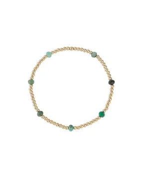 Beaded 7 Stone Bracelet | 2.5mm