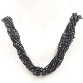 BLACK Spinel Beads Black Beads Necklace Spinel Beads BLACK Spinel Necklace Necklace for Women April Necklace 16Inch 2inch SKU:6142501