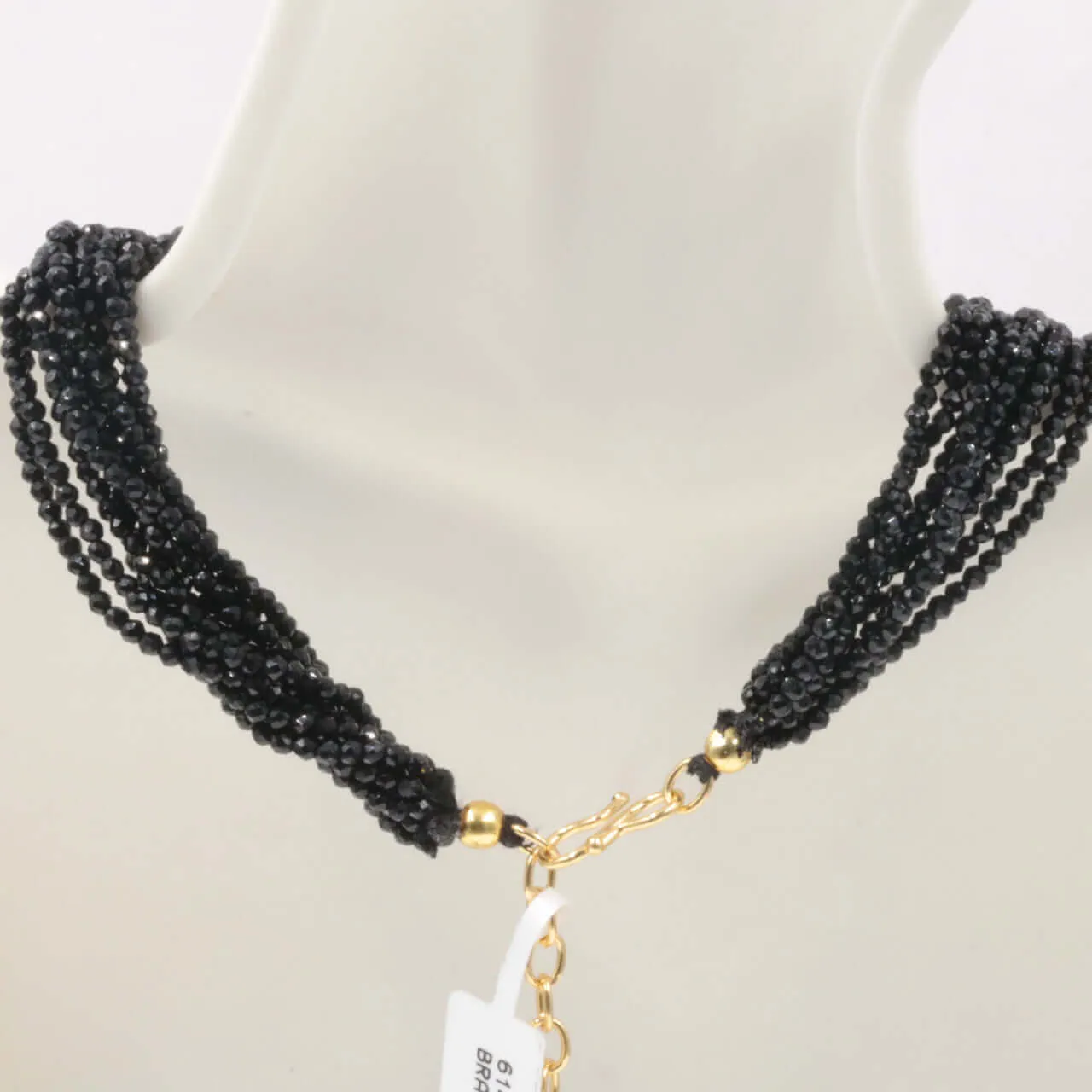BLACK Spinel Beads Black Beads Necklace Spinel Beads BLACK Spinel Necklace Necklace for Women April Necklace 16Inch 2inch SKU:6142501