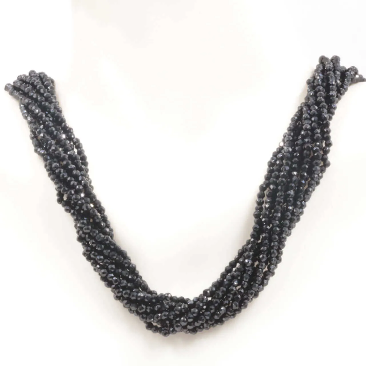BLACK Spinel Beads Black Beads Necklace Spinel Beads BLACK Spinel Necklace Necklace for Women April Necklace 16Inch 2inch SKU:6142501