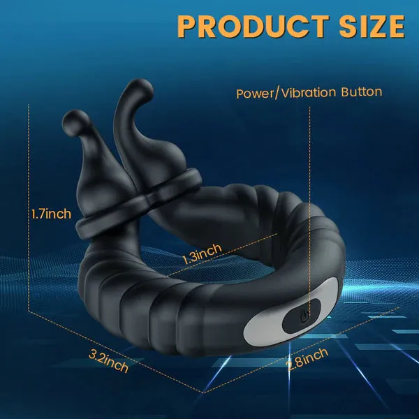 Bunny Bliss - Dual Delight 10-Mode Vibrating Couples Cock Ring