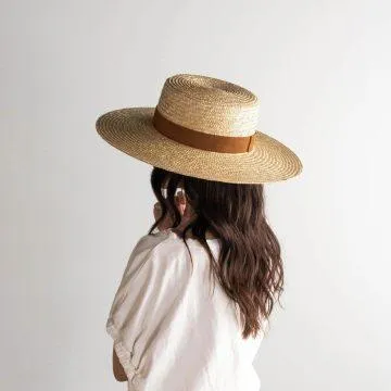 Capri Medium Straw Boater Hat