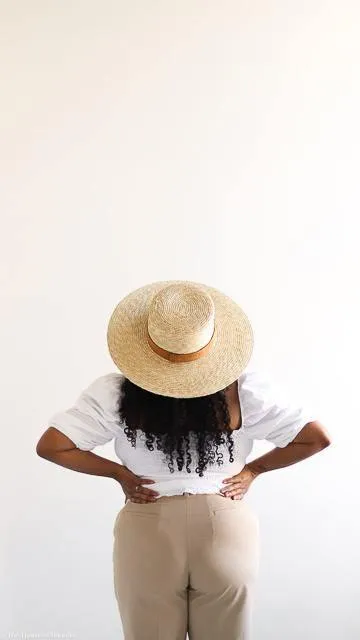 Capri Medium Straw Boater Hat