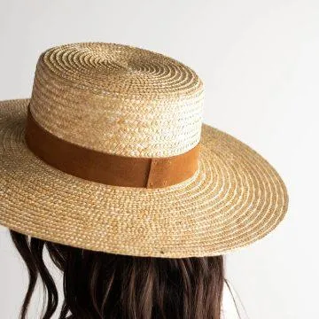 Capri Medium Straw Boater Hat