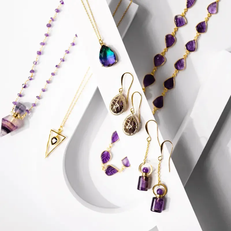Carved Amethyst Necklace