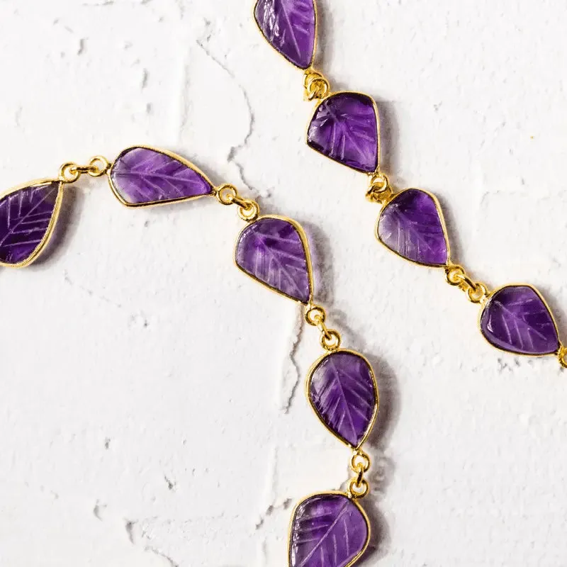 Carved Amethyst Necklace