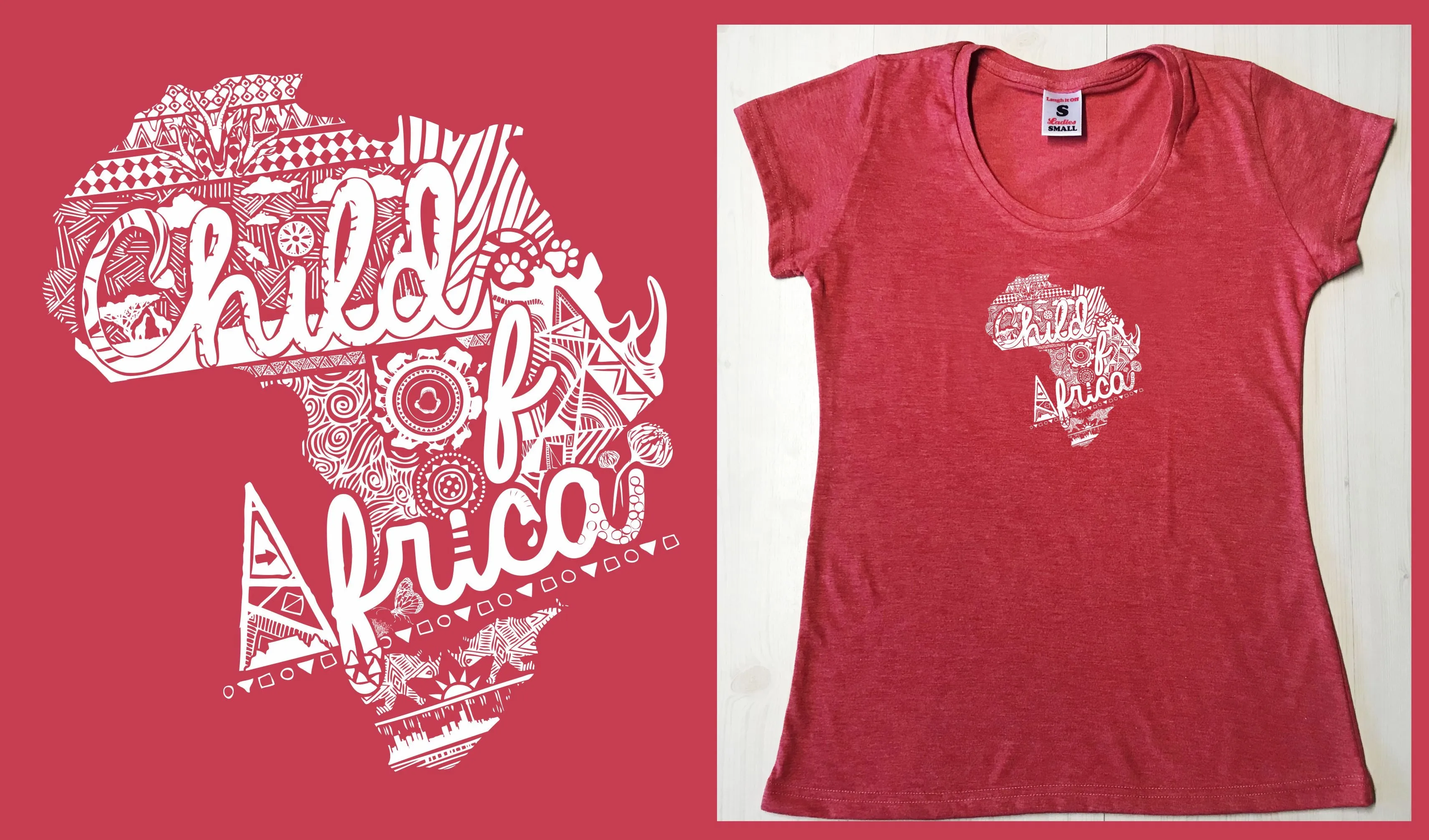 Child of Africa Ladies T-shirt