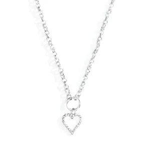Circle Heart Chain Necklace
