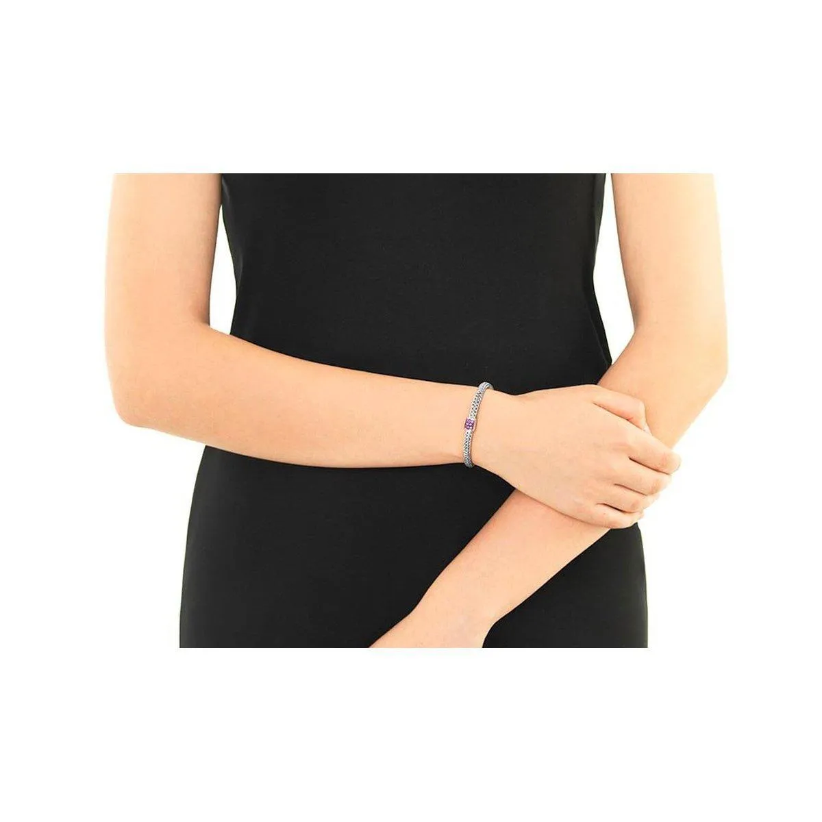 Classic Chain Bracelet with Amethyst - BBS96002AM