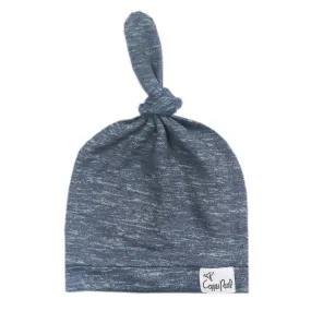 Copper Pearl Denim Top Knot Hat