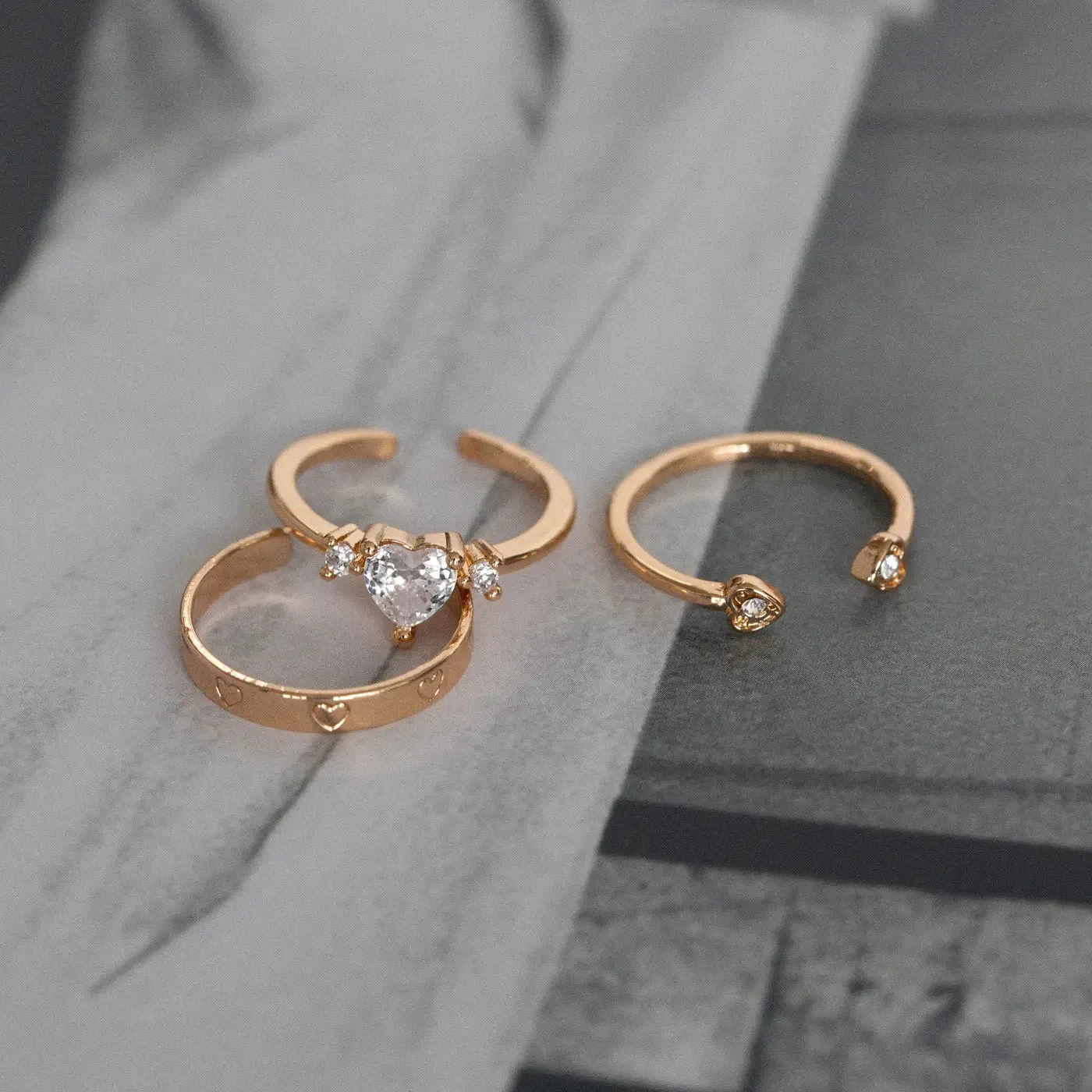 Crystal Heart Ring