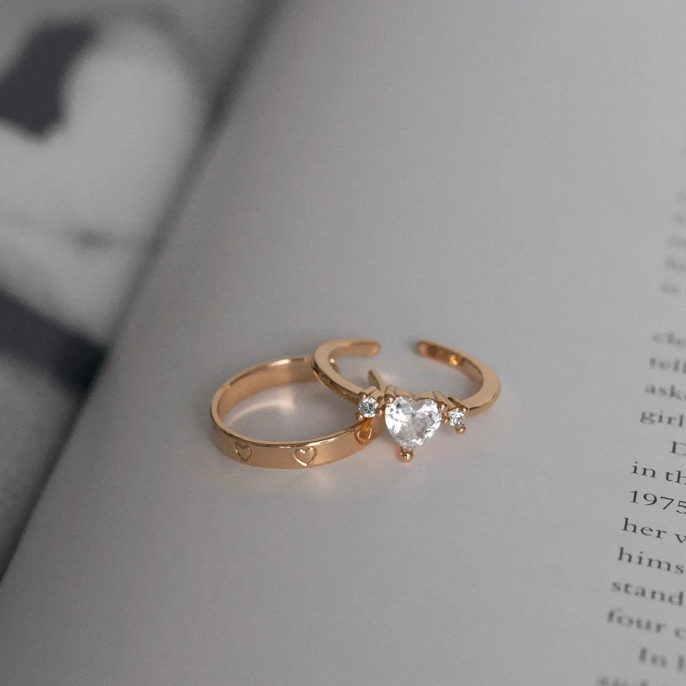 Crystal Heart Ring