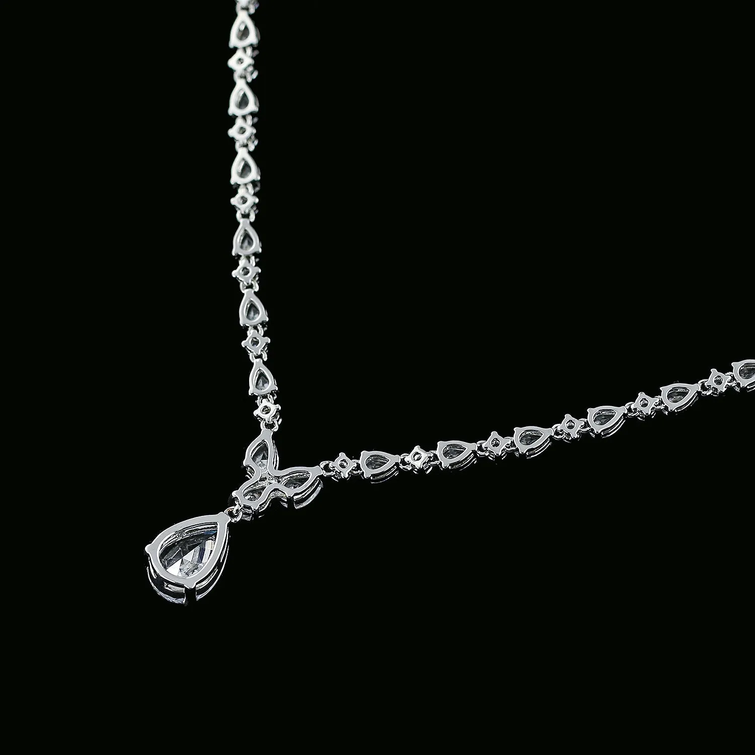 Cubic zirconia bride wedding necklace earring set top quality CN10152