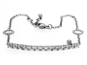 Curved Diamond Bar Bracelet