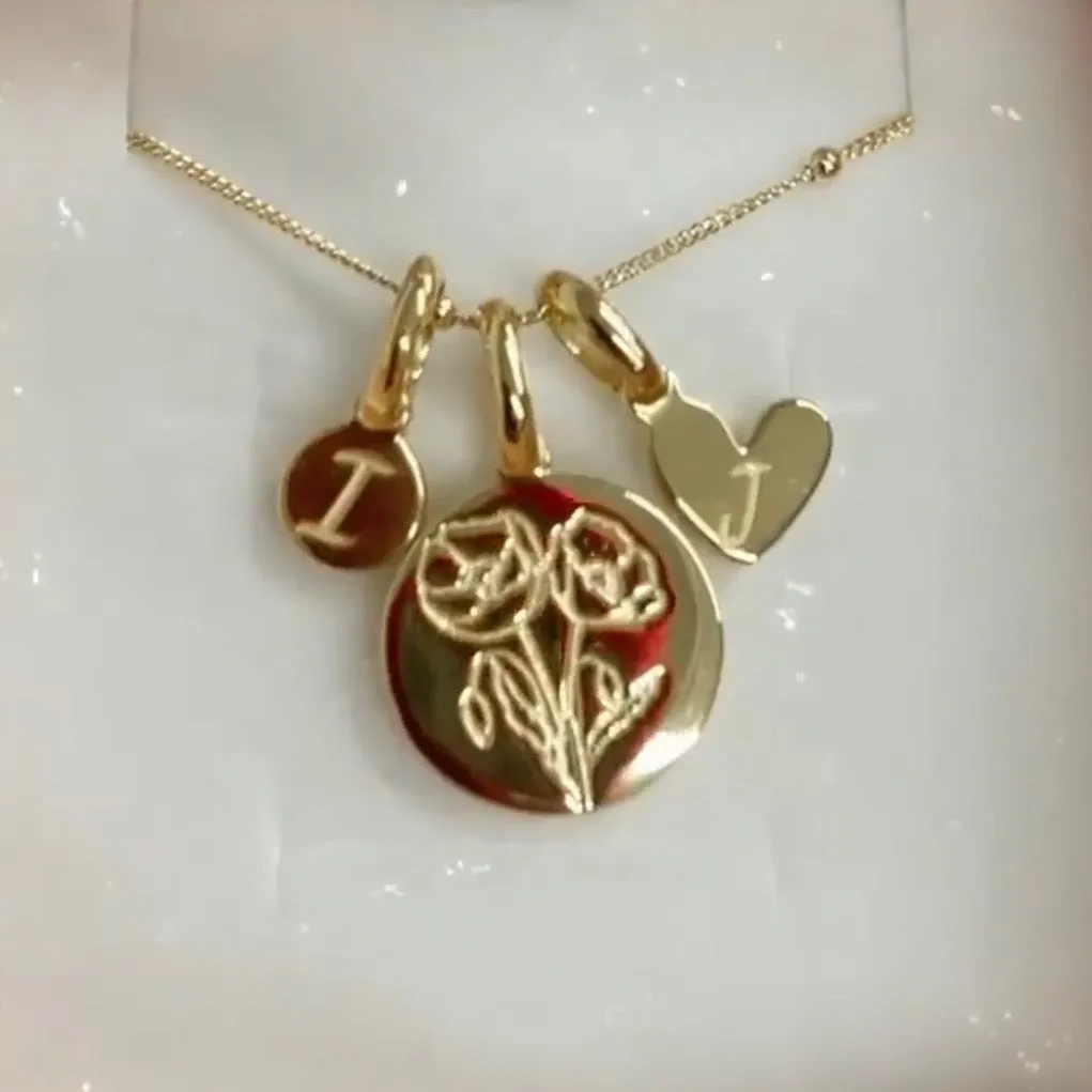 Dainty Morning Glory Necklace - September Flower