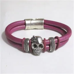 Day of The Dead Halloween Bracelet Plum