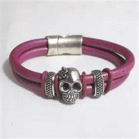 Day of The Dead Halloween Bracelet Plum