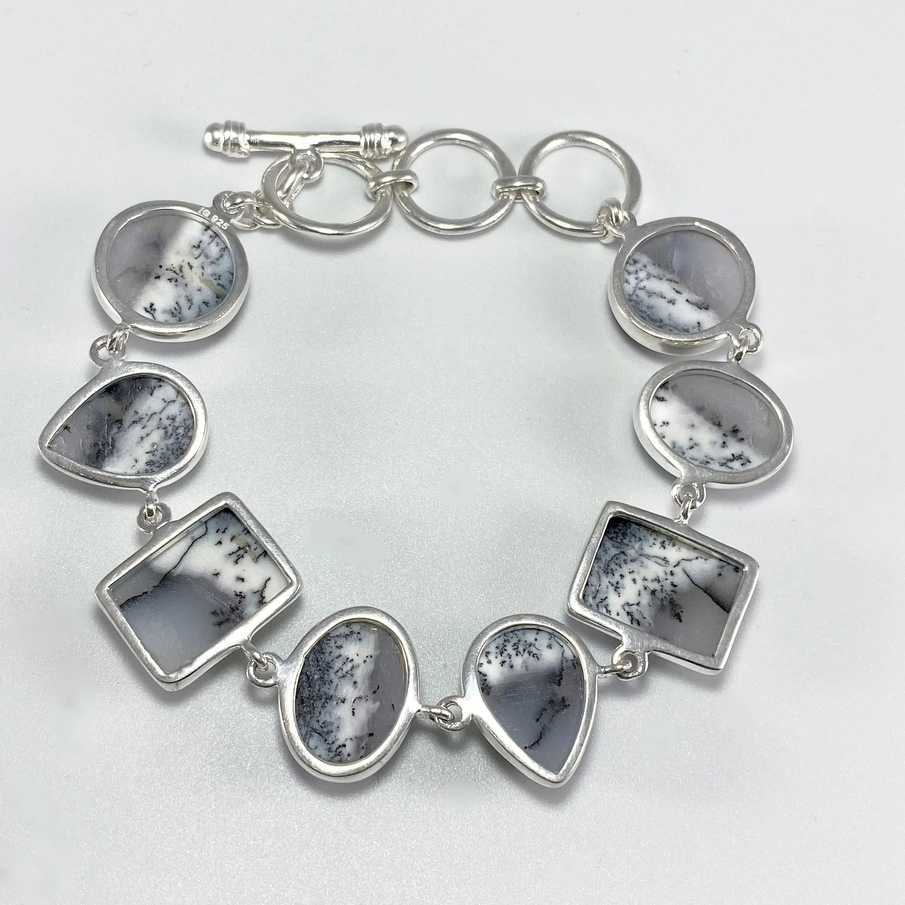 Dendritic Opal Sterling Silver Bracelet