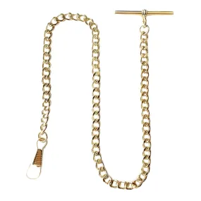 Desperado Gold Plated Albert Vest T-Bar Pocket Watch Chain 545GT