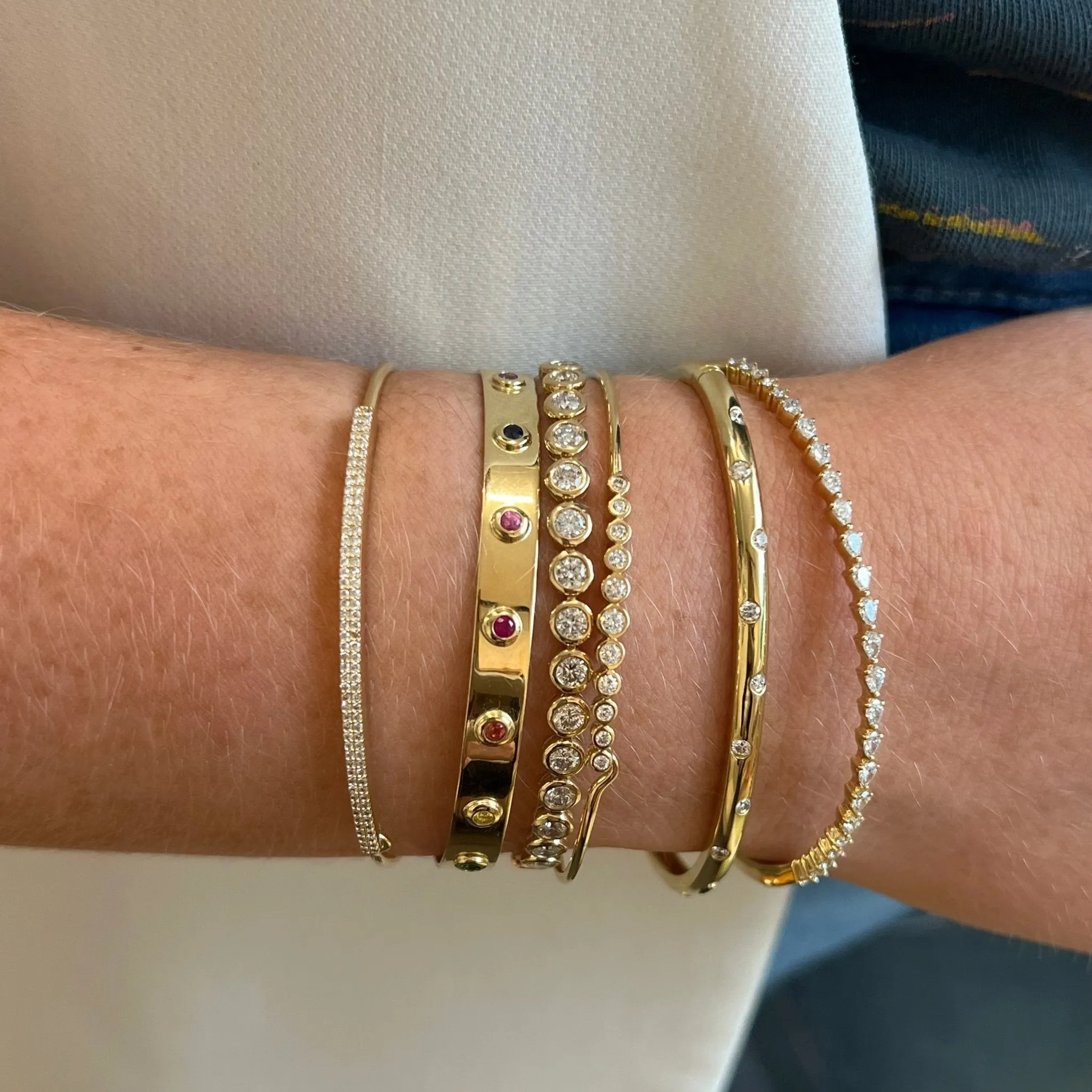 Double Row Pave Bangle