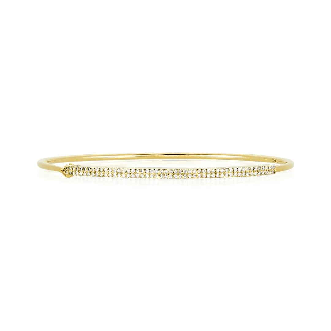 Double Row Pave Bangle