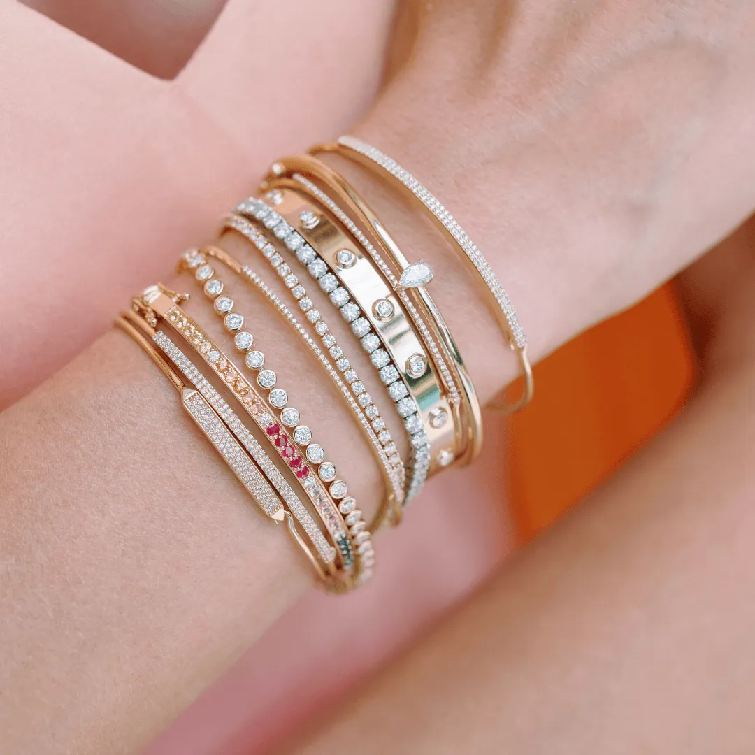 Double Row Pave Bangle