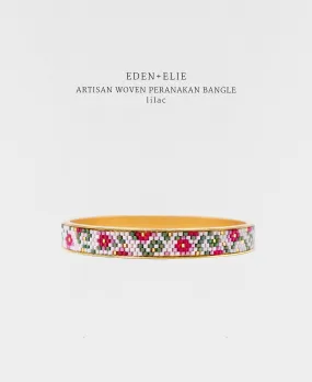 EDEN   ELIE Modern Peranakan gold narrow bangle - lilac