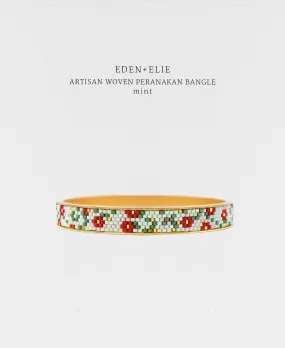 EDEN   ELIE Modern Peranakan gold narrow bangle - mint