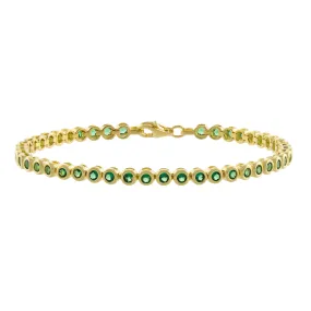 Emerald Bezel Bracelet