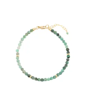 Emerald Four Rondelle Bracelet | 3mm