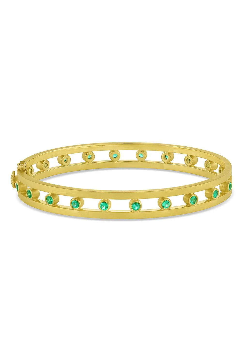 Emerald Hinged Bracelet