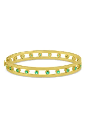 Emerald Hinged Bracelet
