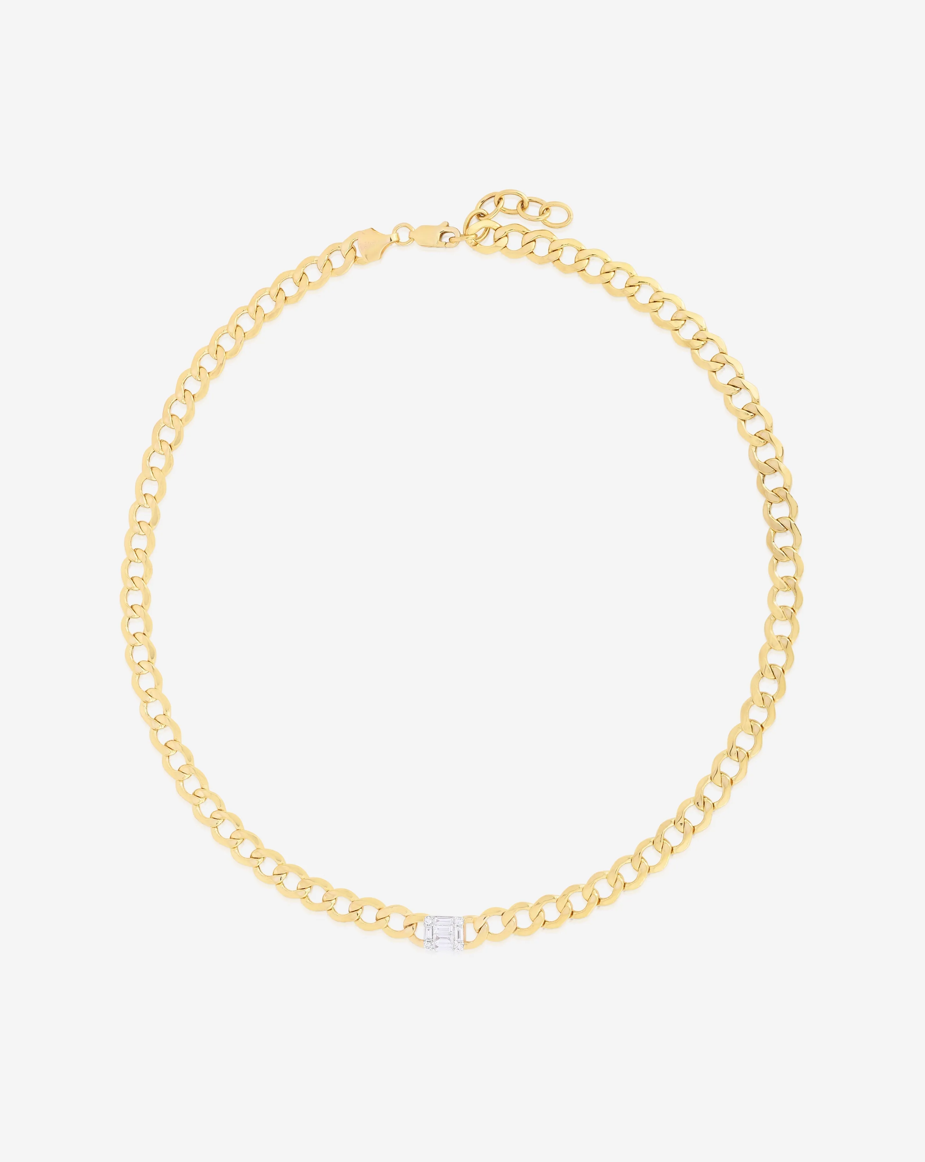 Emerald Illusion Curb Chain Necklace
