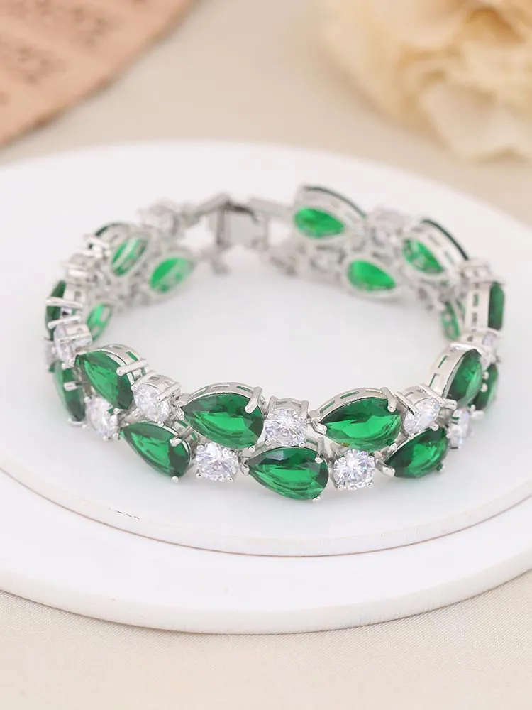 Emerald Jeanne Zirconia Bracelet