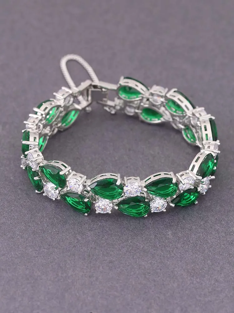 Emerald Jeanne Zirconia Bracelet