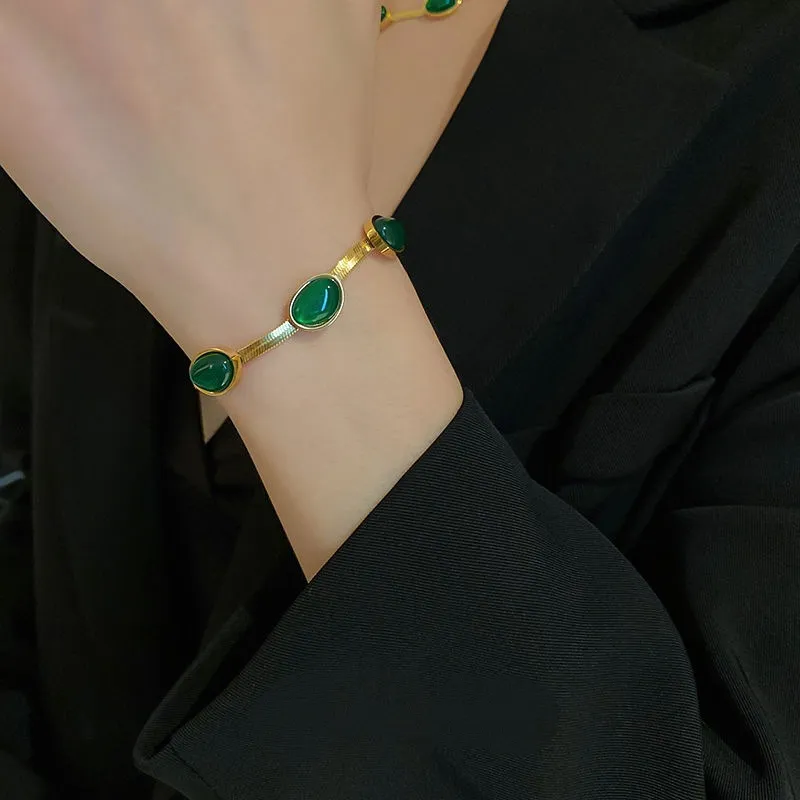 Emerald Necklace Bracelet