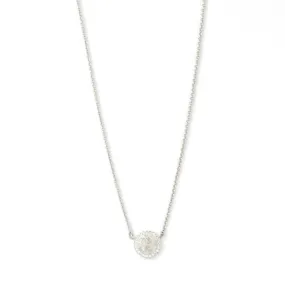Etched Circle Pave Necklace