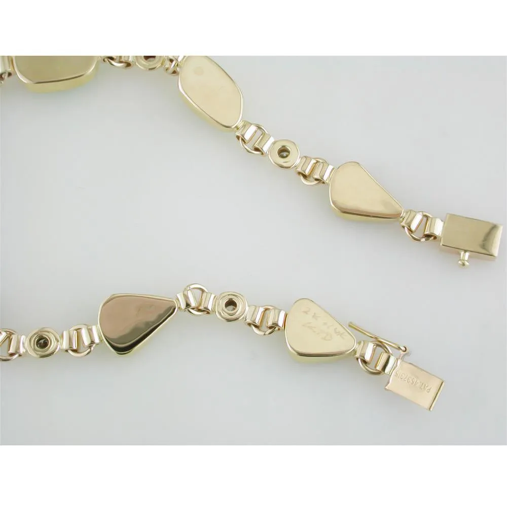 Ethiopian Freeform Opal 18K Yellow Gold & Diamond Bracelet