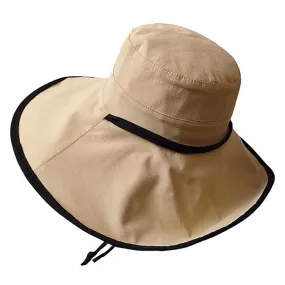 Floppy Sun Hat with Tie - Khaki