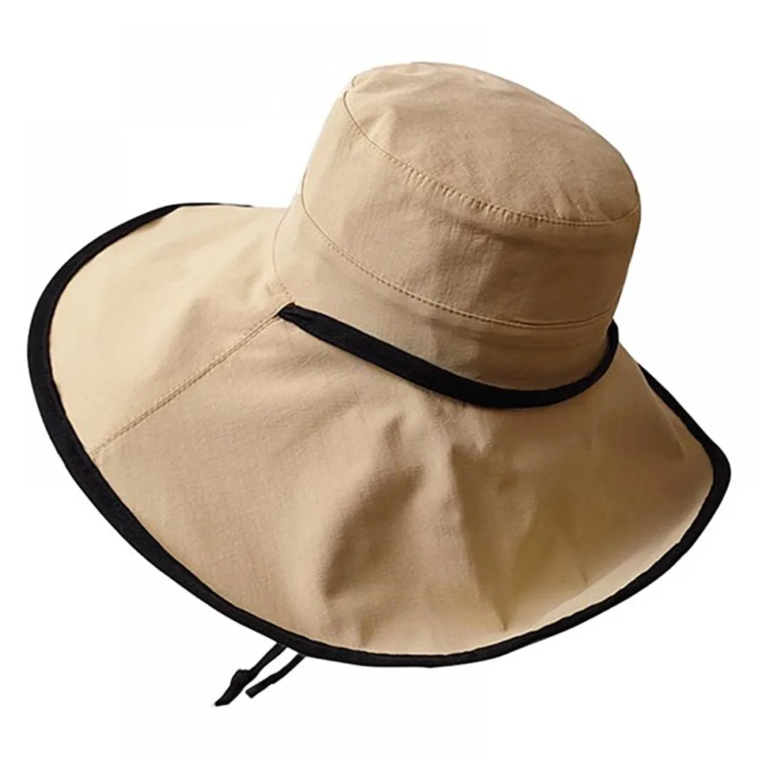 Floppy Sun Hat with Tie - Khaki
