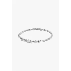 Fope 18K White Gold Prima Collection Flex'It Diamond Bracelet, Small Size