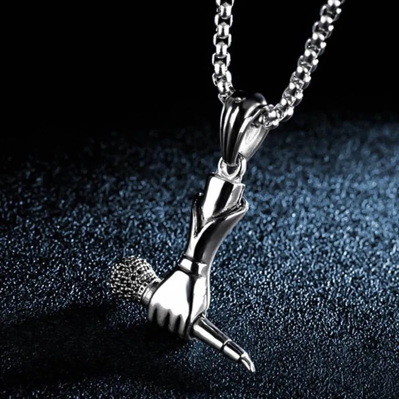 Funki Buys | Necklaces | Unisex Singer Microphone Pendant