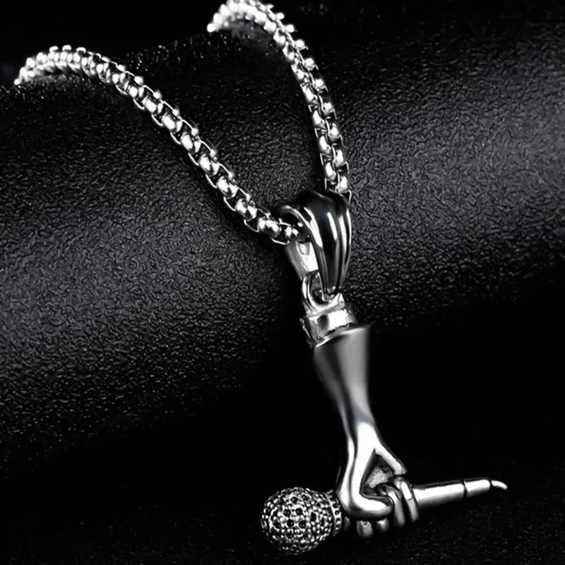 Funki Buys | Necklaces | Unisex Singer Microphone Pendant