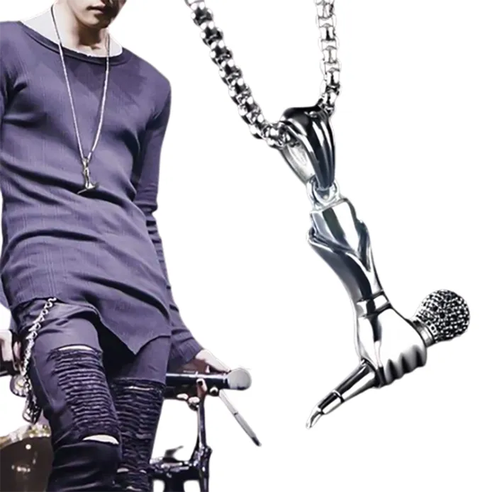 Funki Buys | Necklaces | Unisex Singer Microphone Pendant