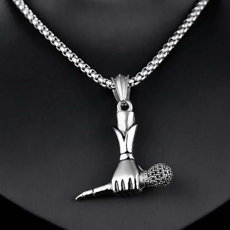 Funki Buys | Necklaces | Unisex Singer Microphone Pendant