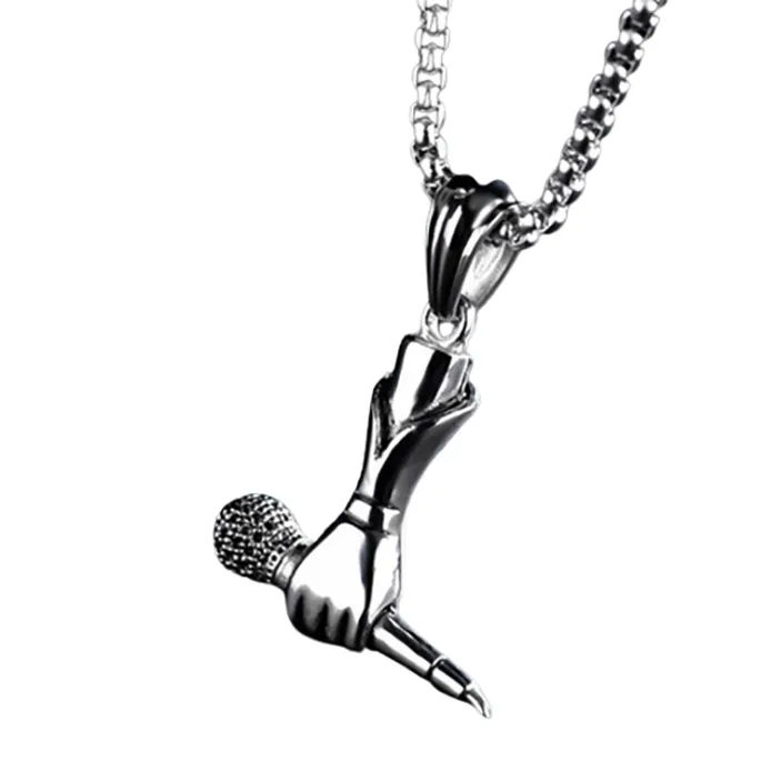 Funki Buys | Necklaces | Unisex Singer Microphone Pendant