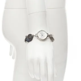 FURLA scribble butterfly logo silver disc chain watch bracelet