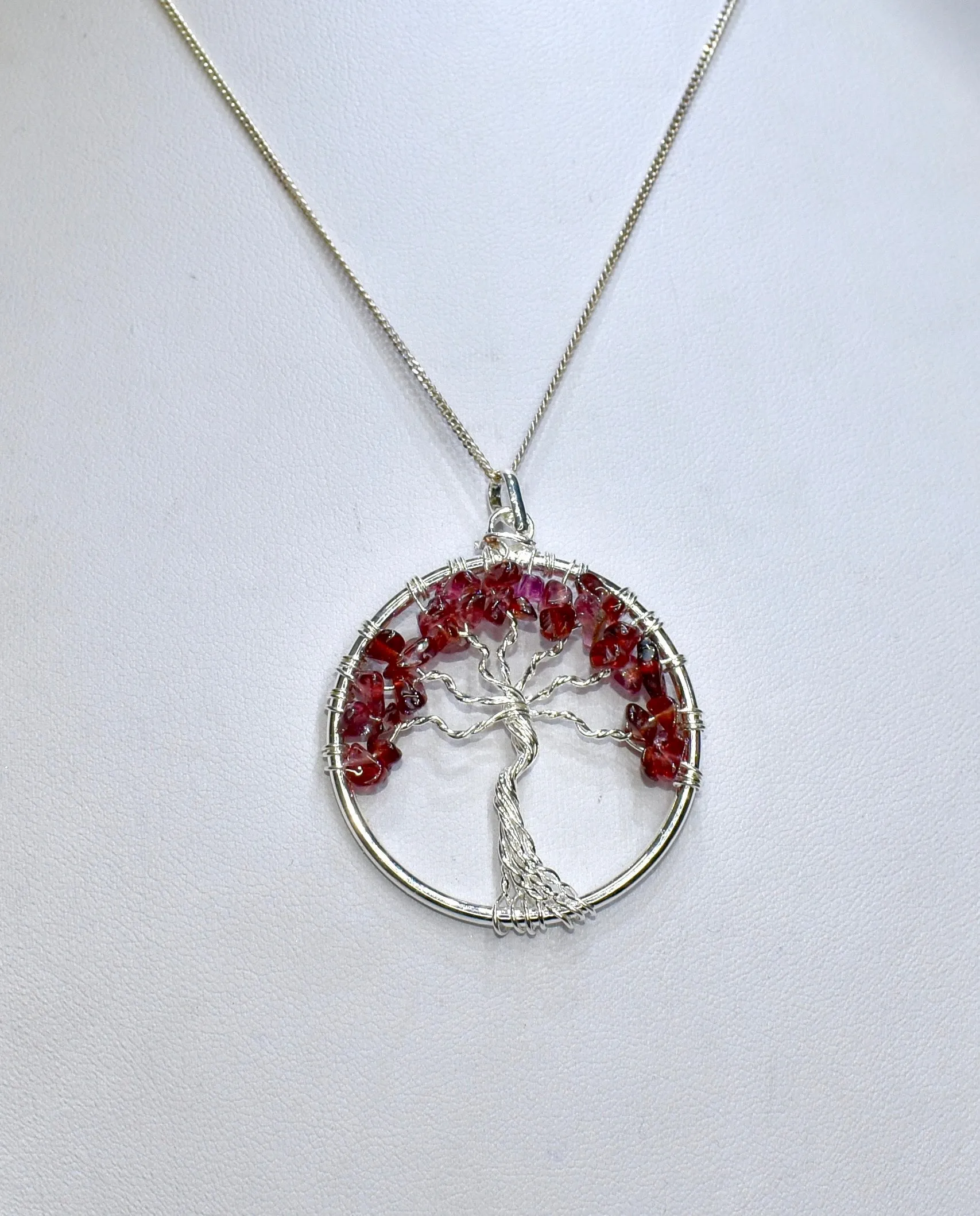 Garnet Tree of Life Pendant